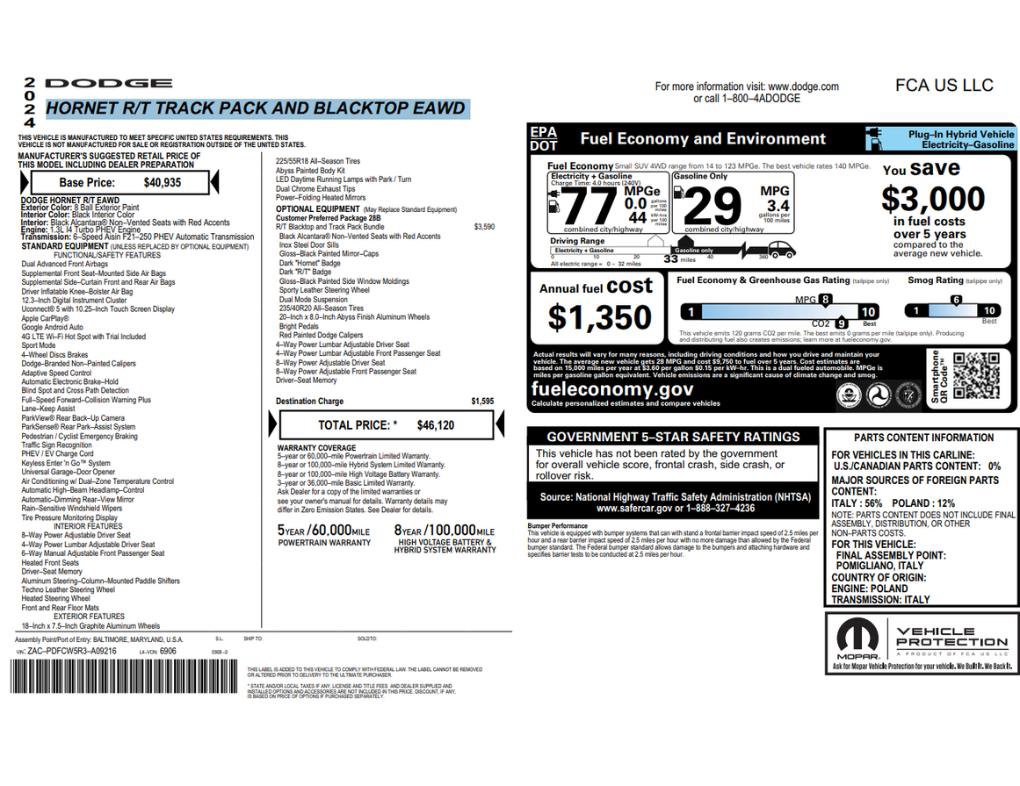 Used 2024 Dodge Hornet R/T image 2