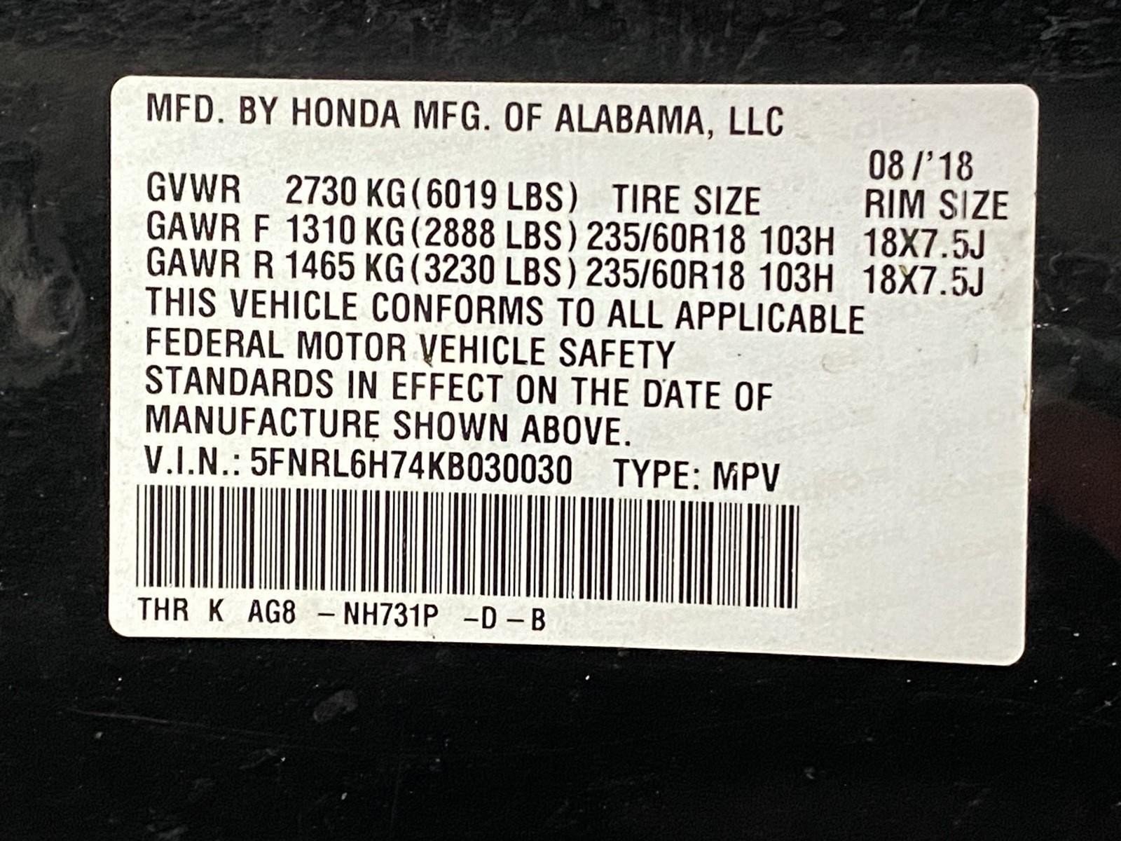 Used 2019 Honda Odyssey EX-L image 26