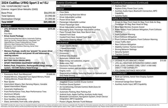 Certified 2024 Cadillac Lyriq Sport RWD image 34