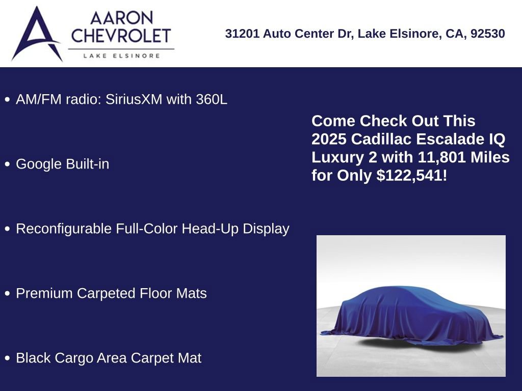 Used 2025 Cadillac Escalade IQ Luxury 2 w/ LPO, Premium Carpet Package AWD/4WD image 10