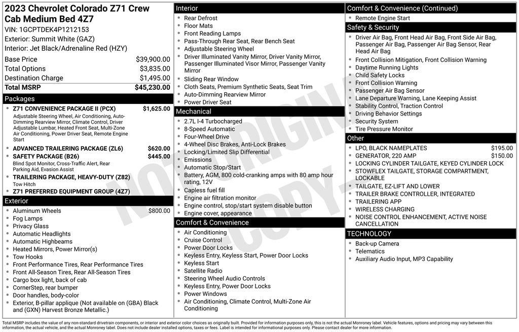 Used 2023 Chevrolet Colorado Z71 w/ Z71 Convenience Package 2 image 35