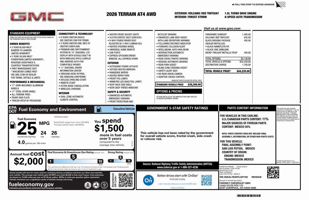 New 2026 GMC Terrain AT4 w/ LPO, Black Badging Package image 4