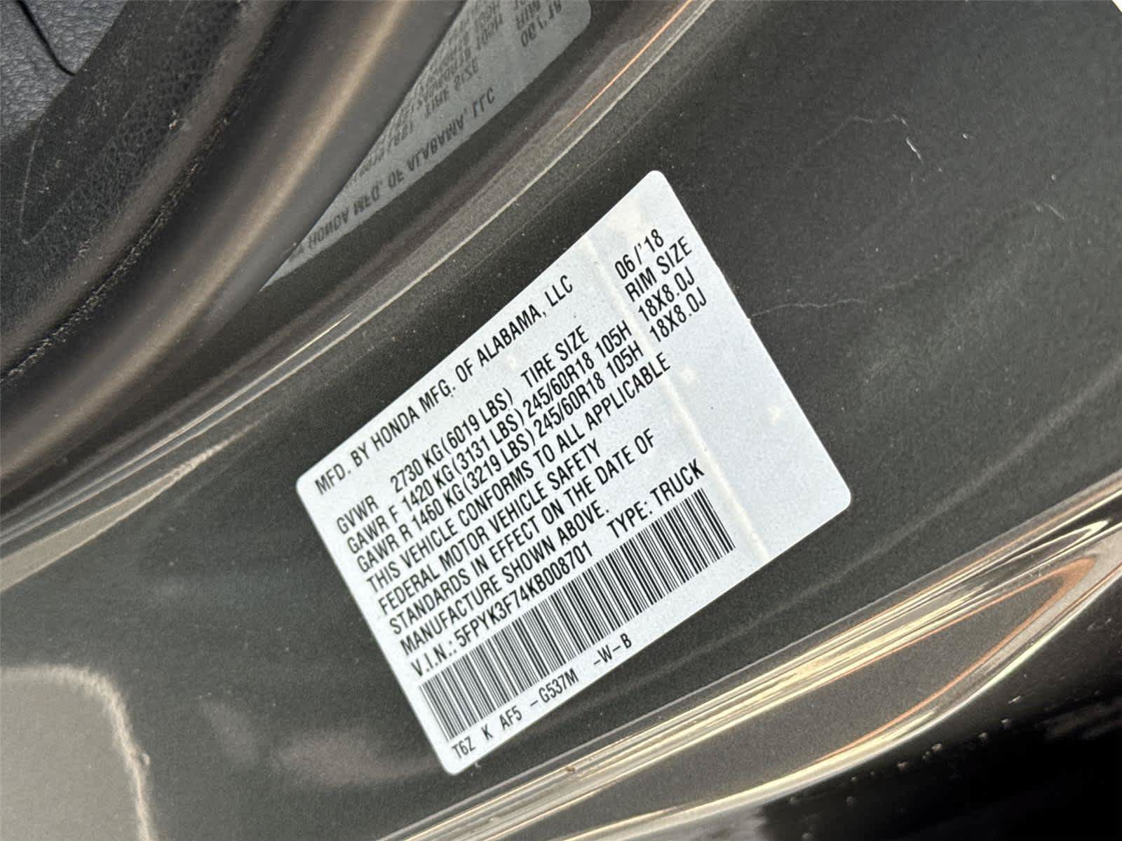 Used 2019 Honda Ridgeline RTL-E image 31