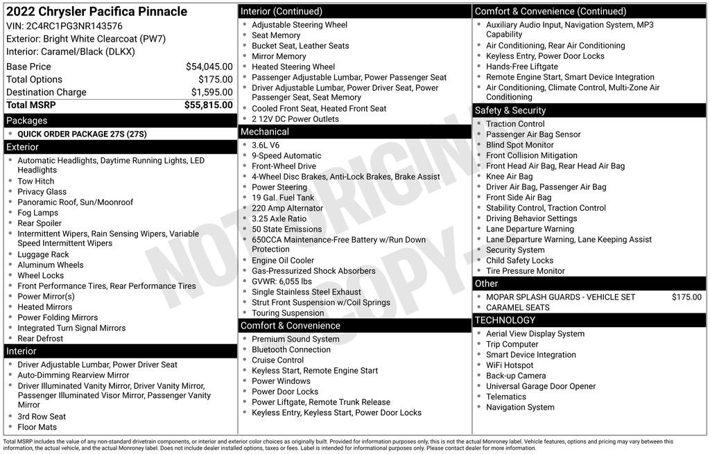 Used 2022 Chrysler Pacifica Pinnacle FWD image 2