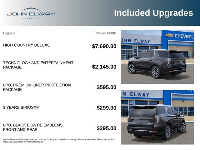New 2026 Chevrolet Tahoe High Country AWD/4WD image 2