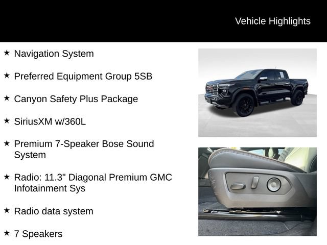 Certified 2025 GMC Canyon Denali w/ LPO, Denali Black Edition AWD/4WD image 7