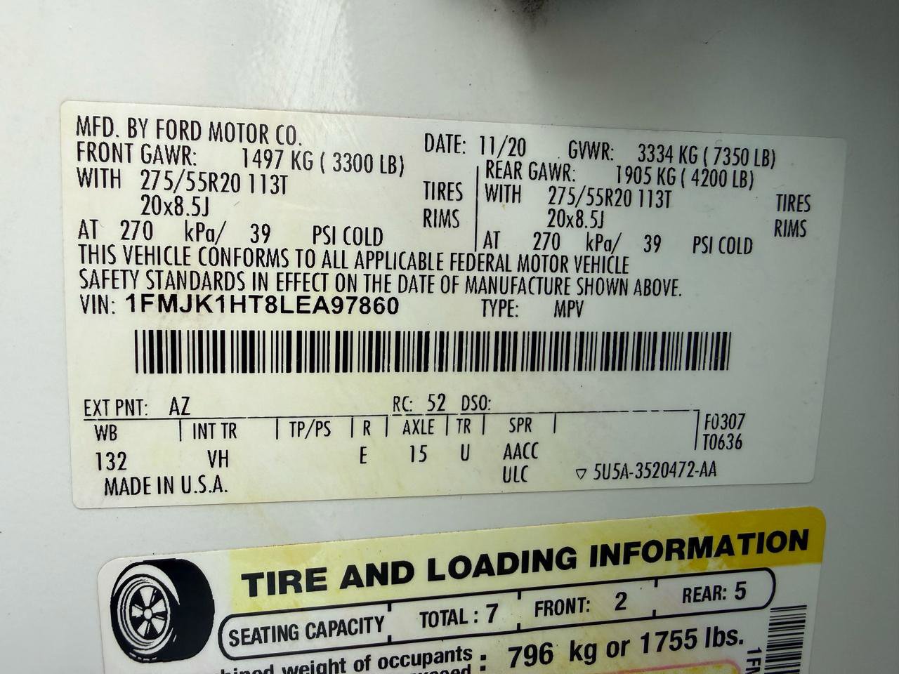Used 2020 Ford Expedition Max XLT w/ Equipment Group 201A RWD image 47