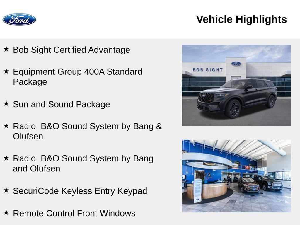 New 2026 Ford Explorer ST w/ Sun And Sound Package AWD/4WD image 2