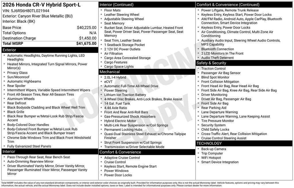 New 2026 Honda CR-V Sport-L image 4