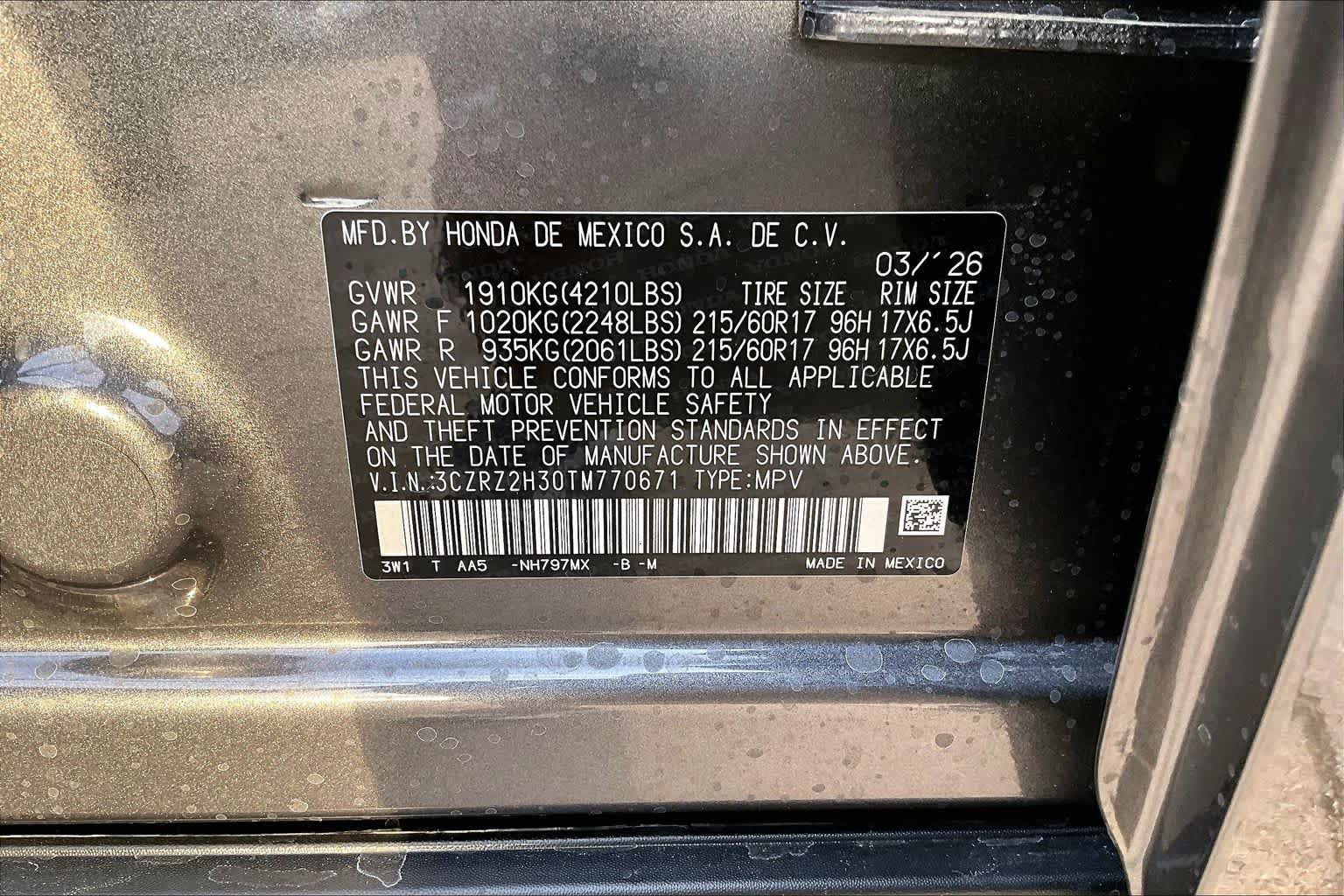 New 2026 Honda HR-V LX image 22