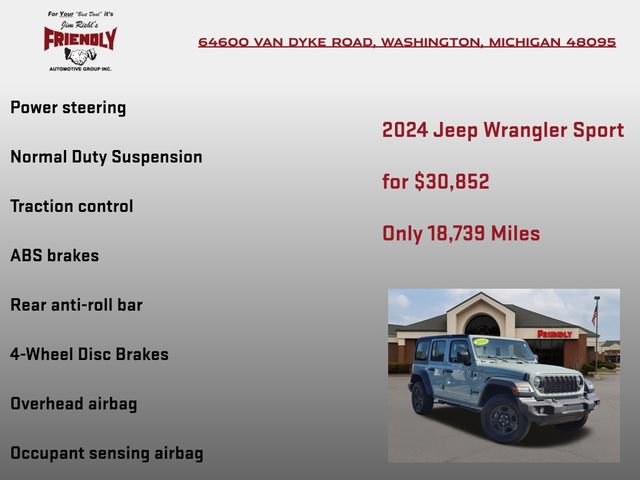Used 2024 Jeep Wrangler Unlimited Sport AWD/4WD image 10