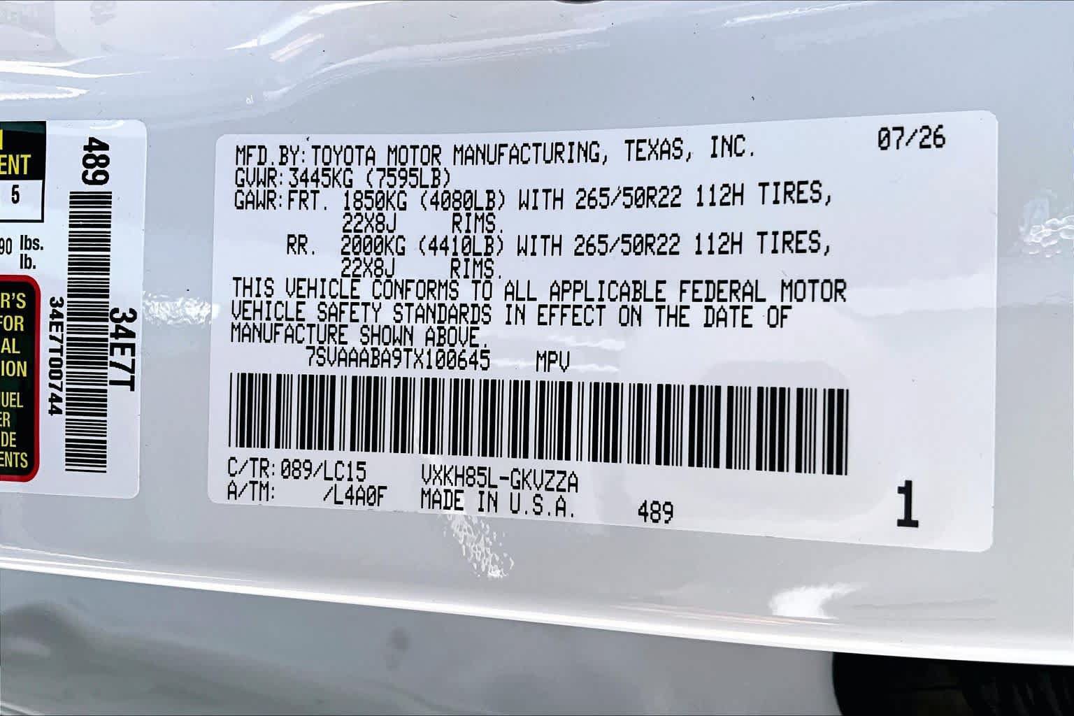 New 2026 Toyota Sequoia Capstone AWD/4WD image 21