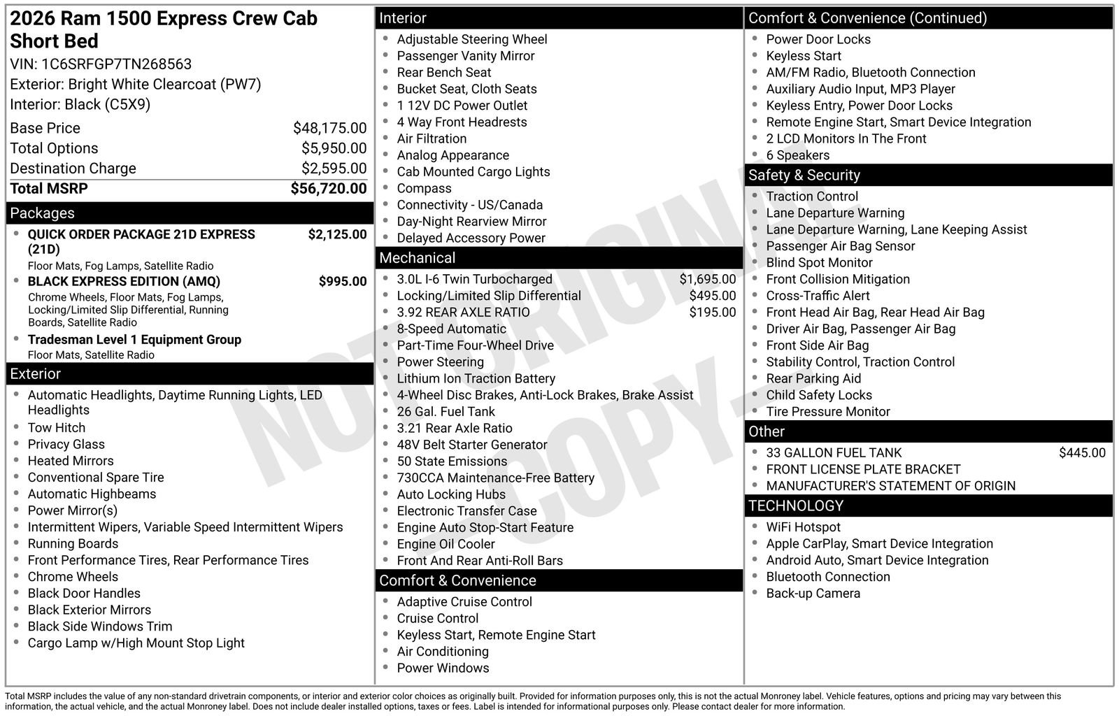 New 2026 RAM 1500 Express AWD/4WD image 35