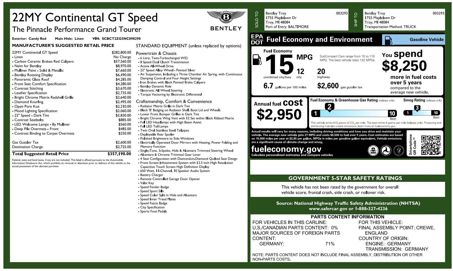 Used 2022 Bentley Continental GT Speed AWD/4WD image 7