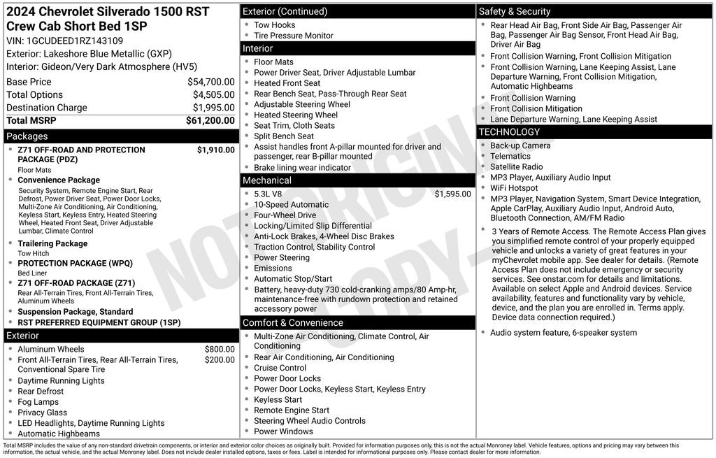 Used 2024 Chevrolet Silverado 1500 RST AWD/4WD image 50