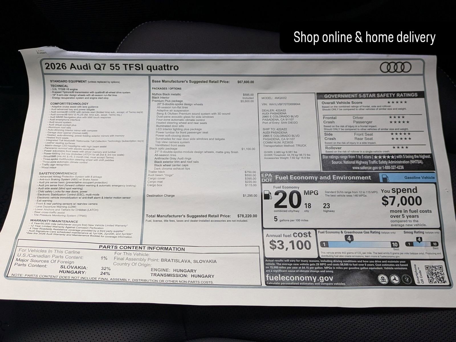 New 2026 Audi Q7 3.0T Premium Plus AWD/4WD image 18