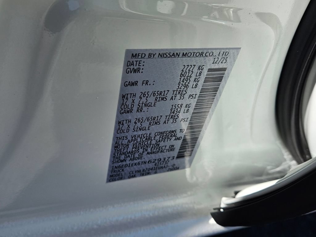 New 2026 Nissan Frontier SV w/ All-Weather Content Package AWD/4WD image 16