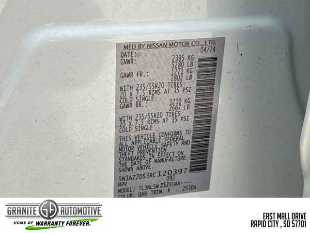 Used 2024 Nissan Murano Platinum w/ Cargo Package AWD/4WD image 31