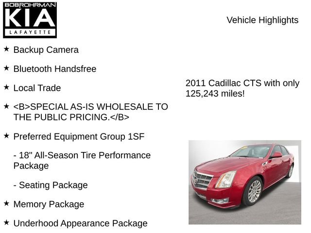 Used 2011 Cadillac CTS Performance AWD/4WD image 8