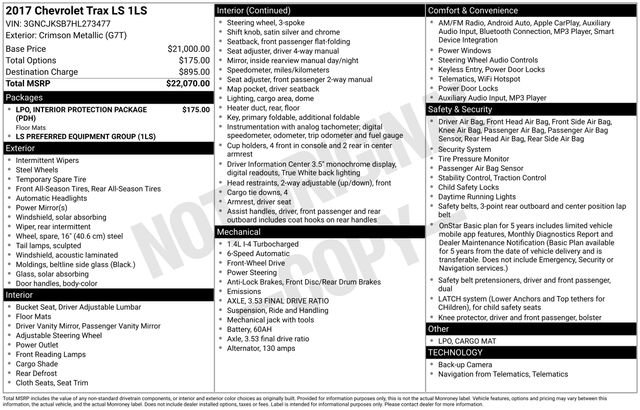 Used 2017 Chevrolet Trax LS image 4