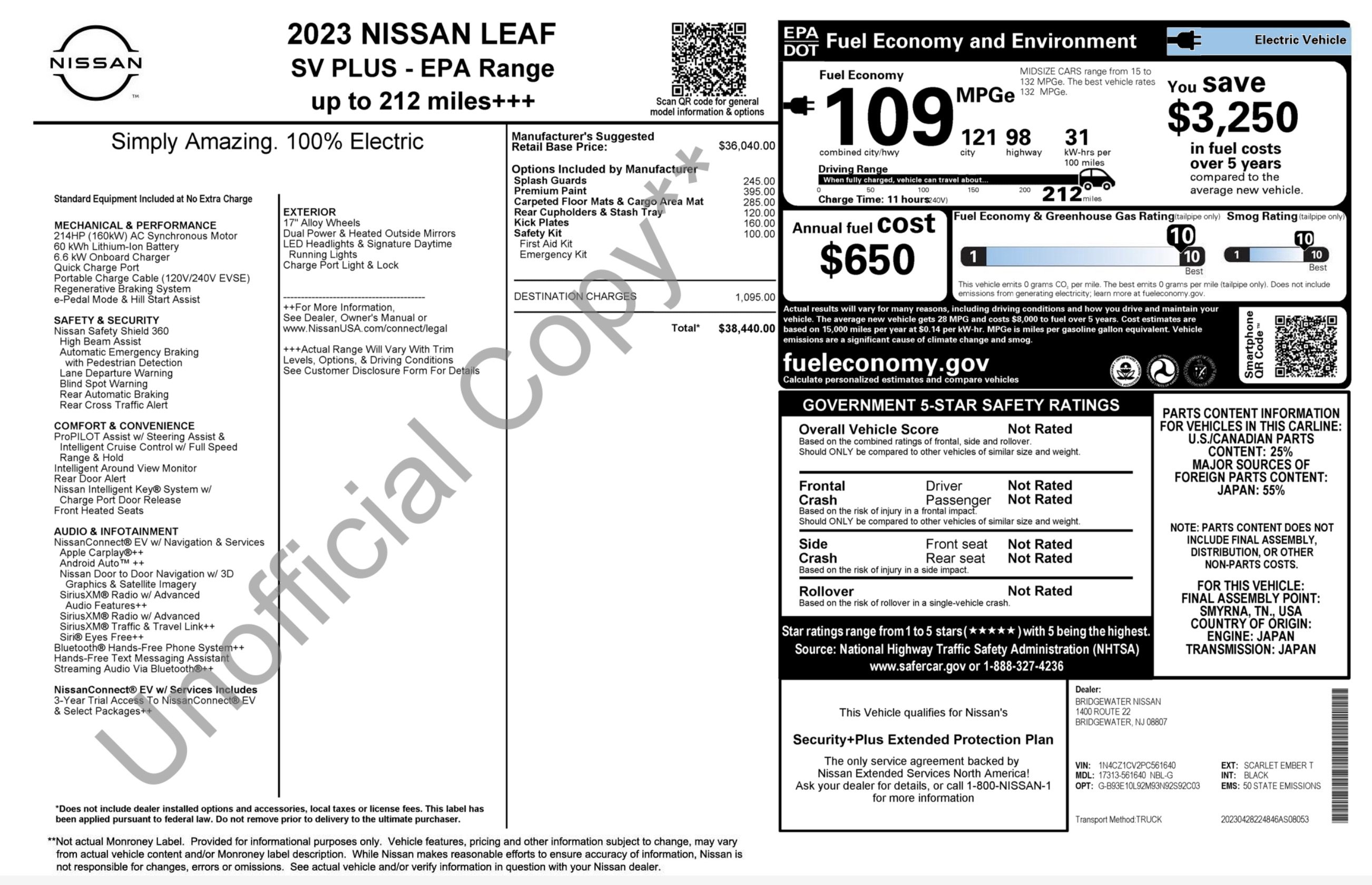 Used 2023 Nissan Leaf SV Plus FWD image 2