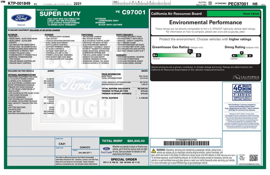 Used 2023 Ford F250 Lariat w/ Tremor Off-Road Package image 3