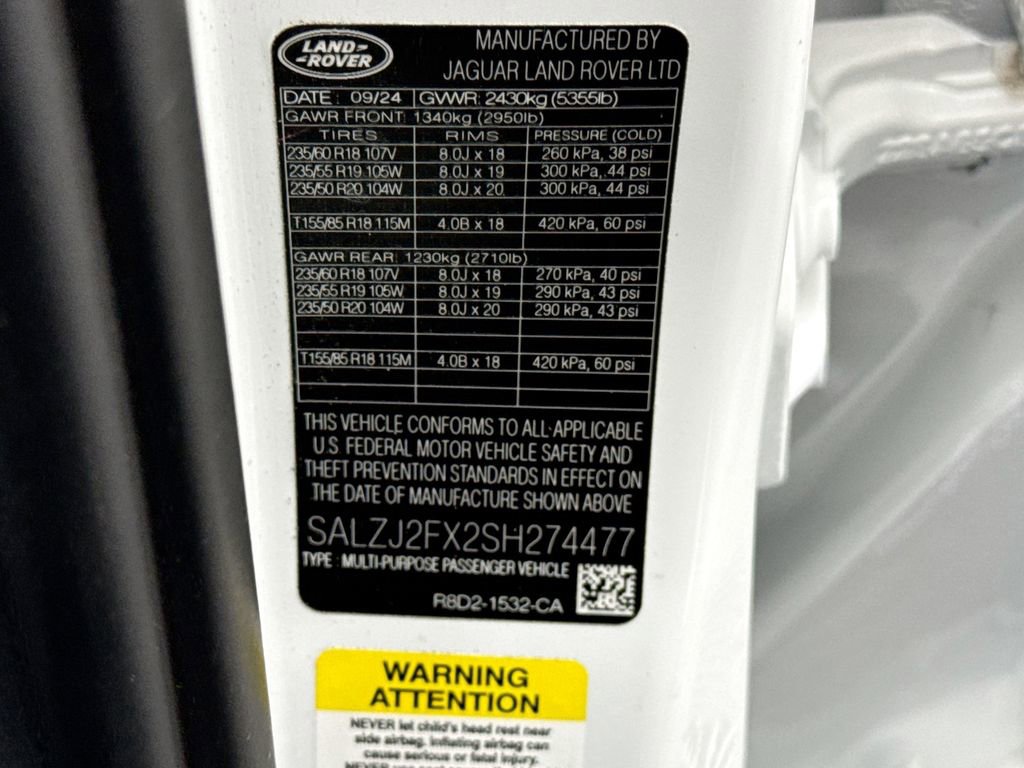 Certified 2025 Land Rover Range Rover Evoque S image 34