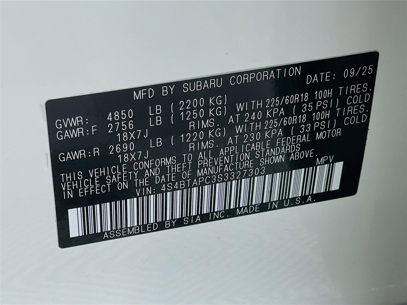 Certified 2025 Subaru Outback Touring image 38