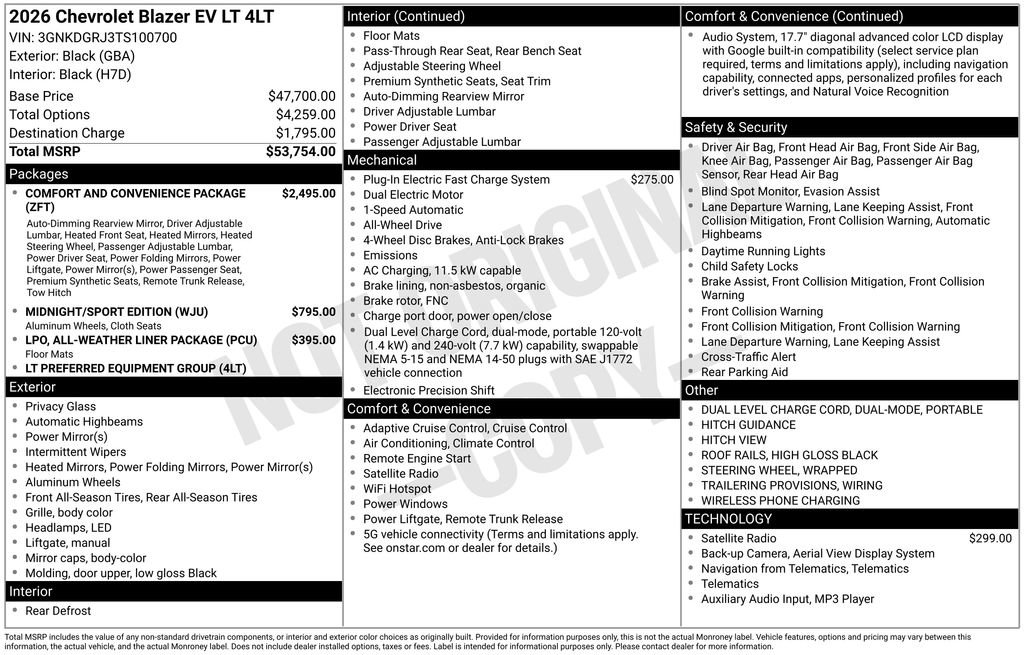 New 2026 Chevrolet Blazer EV LT AWD/4WD image 4