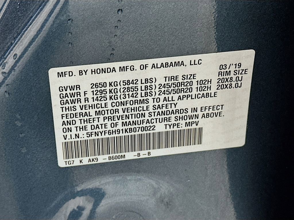 Used 2019 Honda Pilot Touring image 33