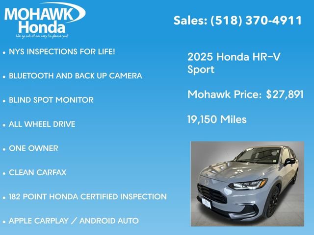 Certified 2025 Honda HR-V Sport image 8