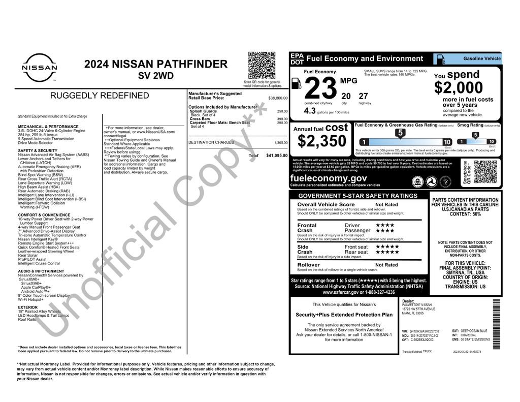 Used 2024 Nissan Pathfinder SV FWD image 8