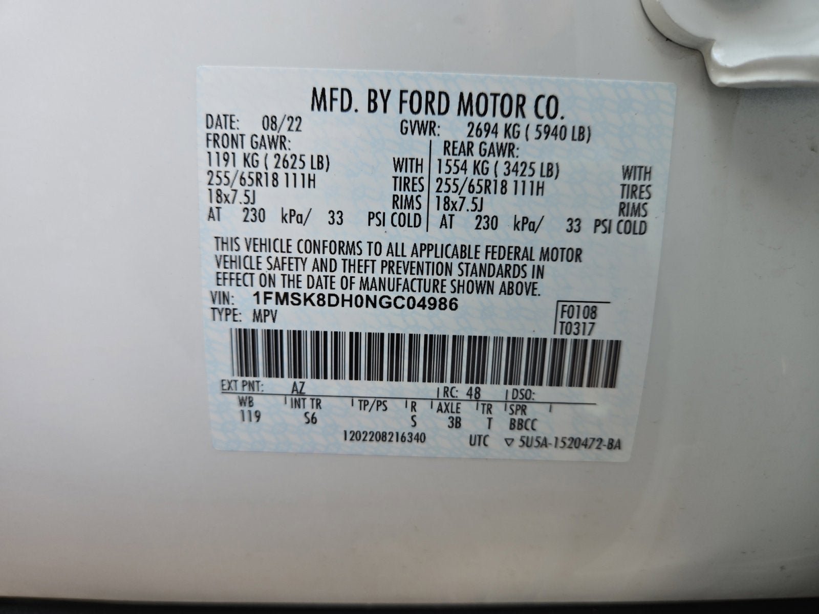 Certified 2022 Ford Explorer XLT w/ Equipment Group 202A AWD/4WD image 27