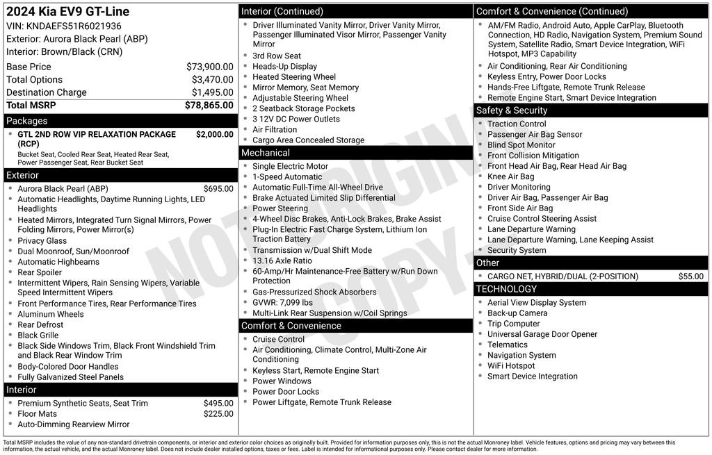 Certified 2024 Kia EV9 GT-Line AWD/4WD image 6