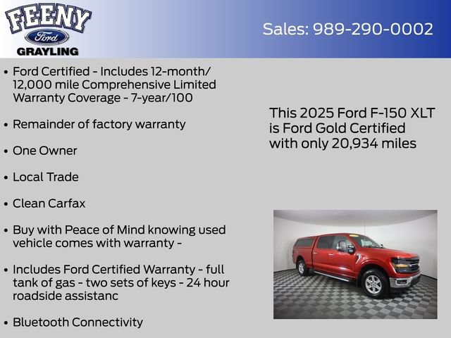 Certified 2025 Ford F150 XLT w/ Equipment Group 302A MID AWD/4WD image 5