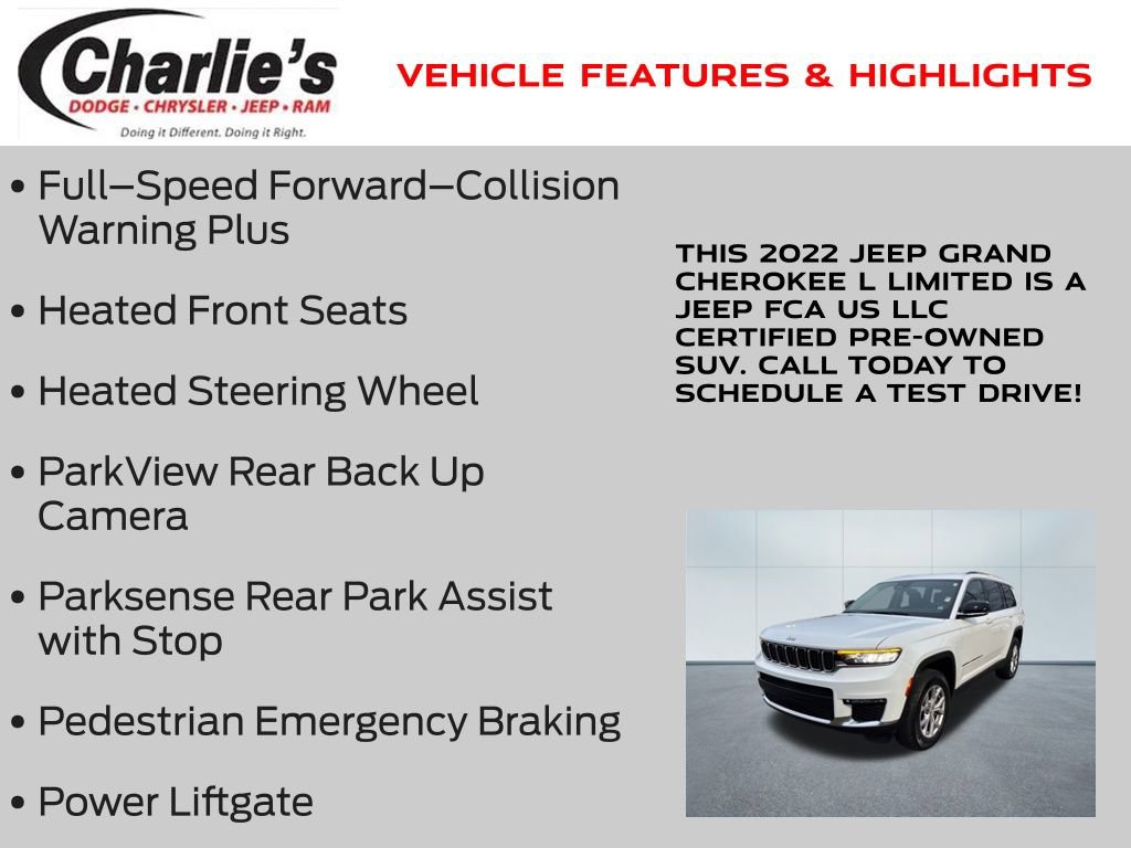 Certified 2022 Jeep Grand Cherokee L Limited image 13