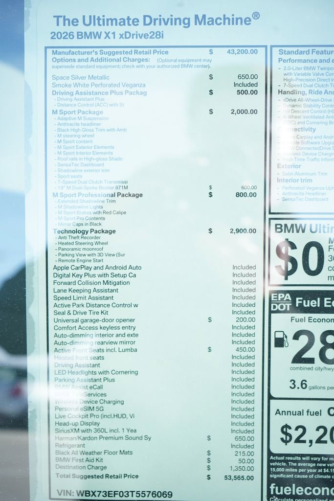 New 2026 BMW X1 xDrive28i w/ Technology Package image 8