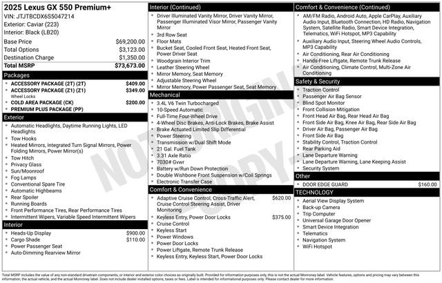 Used 2025 Lexus GX 550 w/ Accessory Package (2T) image 31