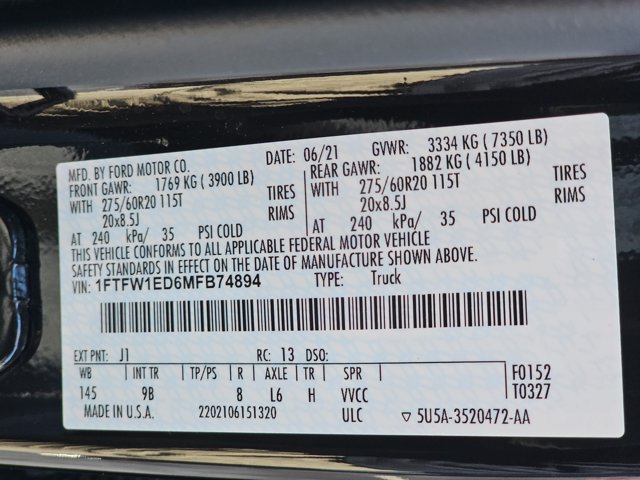 Certified 2021 Ford F150 Platinum w/ Equipment Group 701A High AWD/4WD image 38
