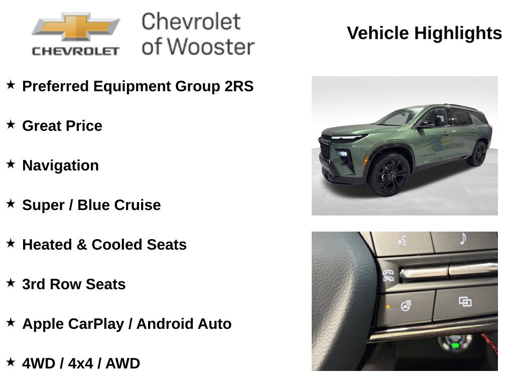 New 2027 Chevrolet Traverse RS AWD/4WD image 2