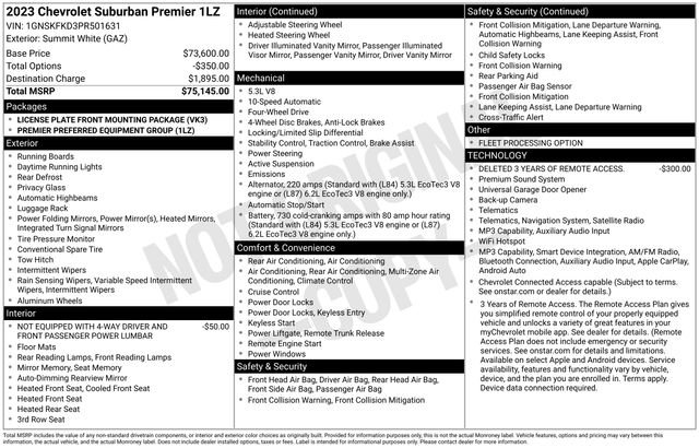 Used 2023 Chevrolet Suburban Premier AWD/4WD image 17