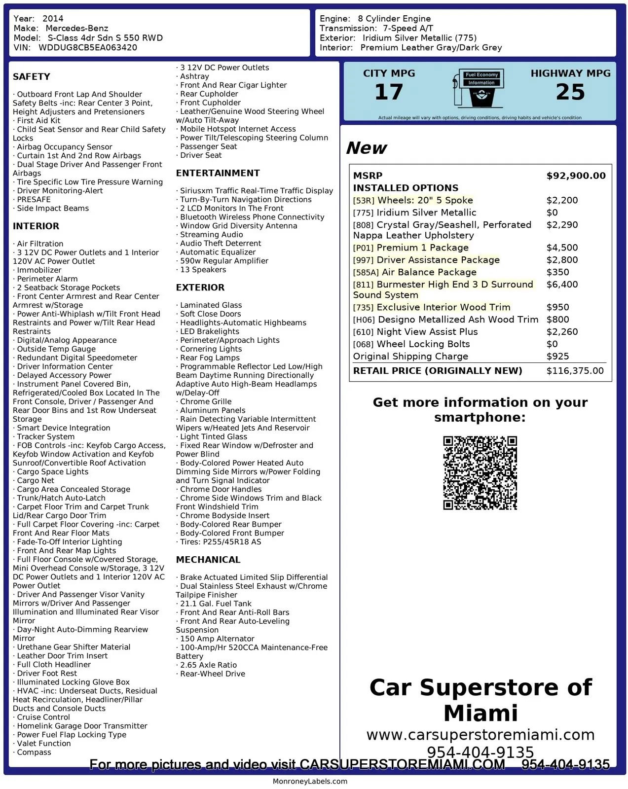 Used 2014 Mercedes-Benz S 550 Sedan image 5