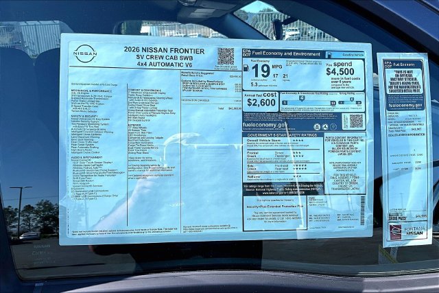 New 2026 Nissan Frontier SV w/ Tow Package AWD/4WD image 14