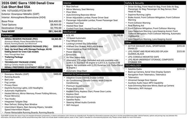 New 2026 GMC Sierra 1500 Denali w/ Denali Reserve Package AWD/4WD image 26