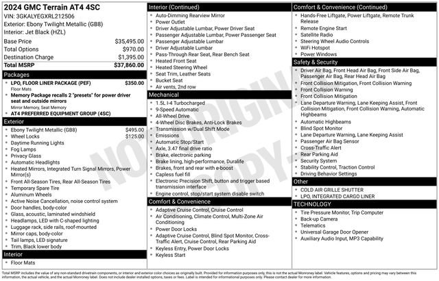 Certified 2024 GMC Terrain AT4 w/ LPO, Floor Liner Package AWD/4WD image 27
