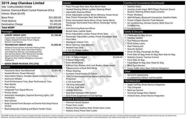 Used 2019 Jeep Cherokee Limited w/ Luxury Group image 3