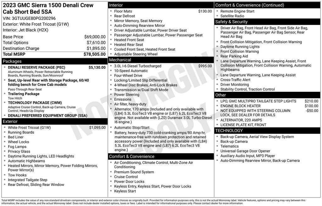 Used 2023 GMC Sierra 1500 Denali w/ Denali Reserve Package AWD/4WD image 7