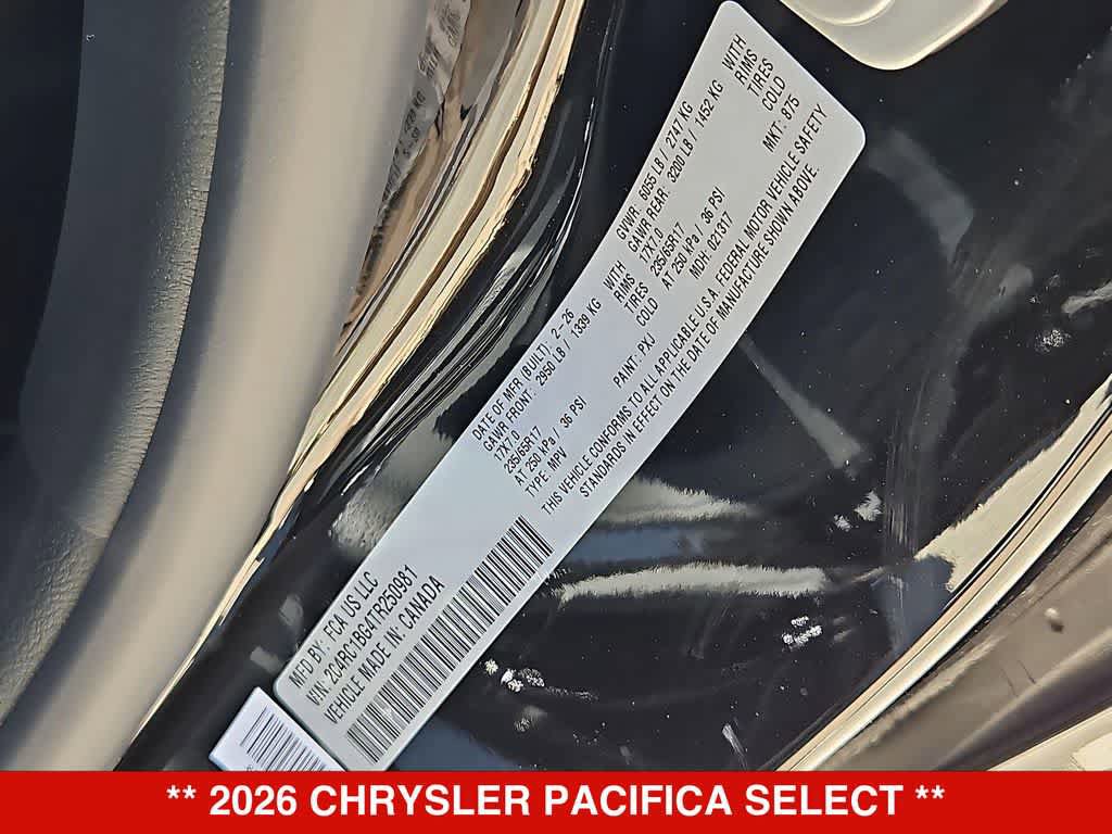 New 2026 Chrysler Pacifica Select FWD image 35