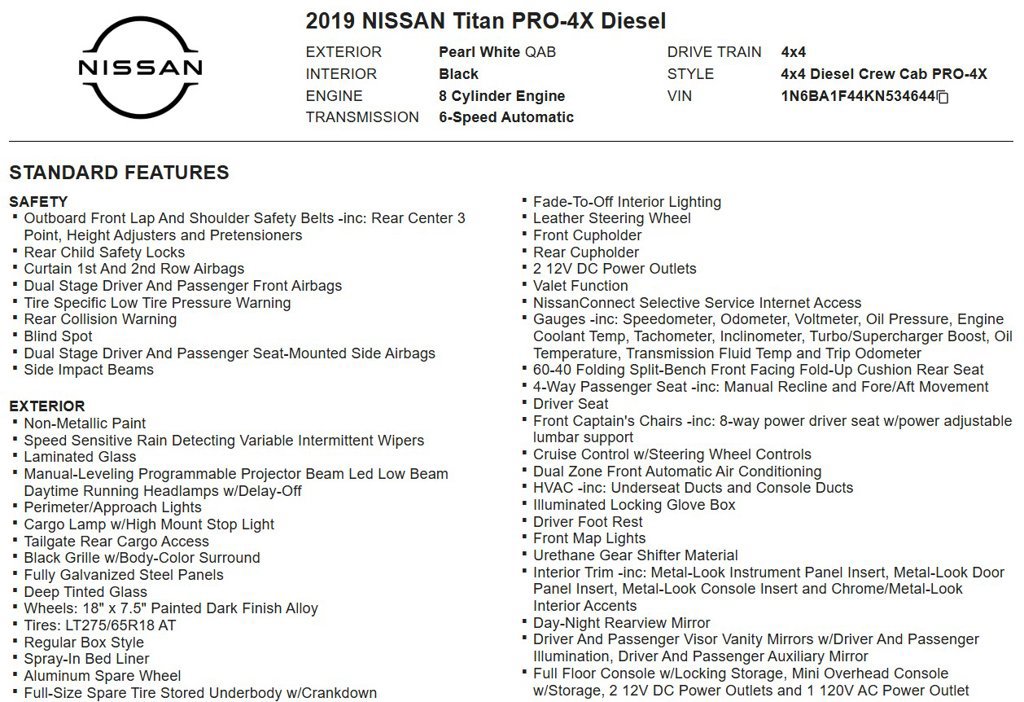 Used 2019 Nissan Titan PRO-4X AWD/4WD image 16