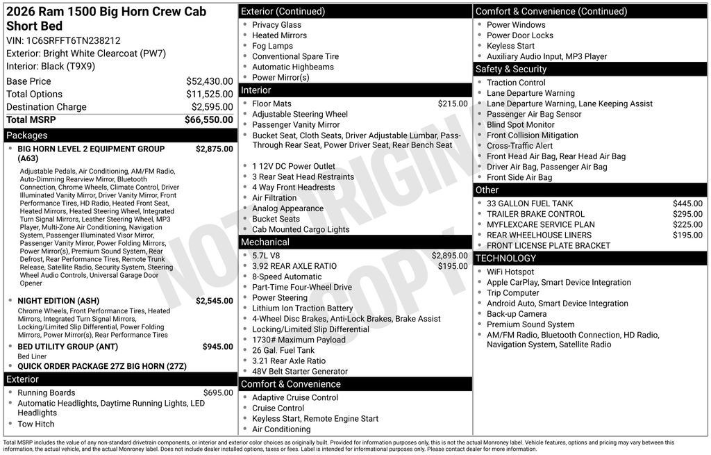New 2026 RAM 1500 Big Horn image 2